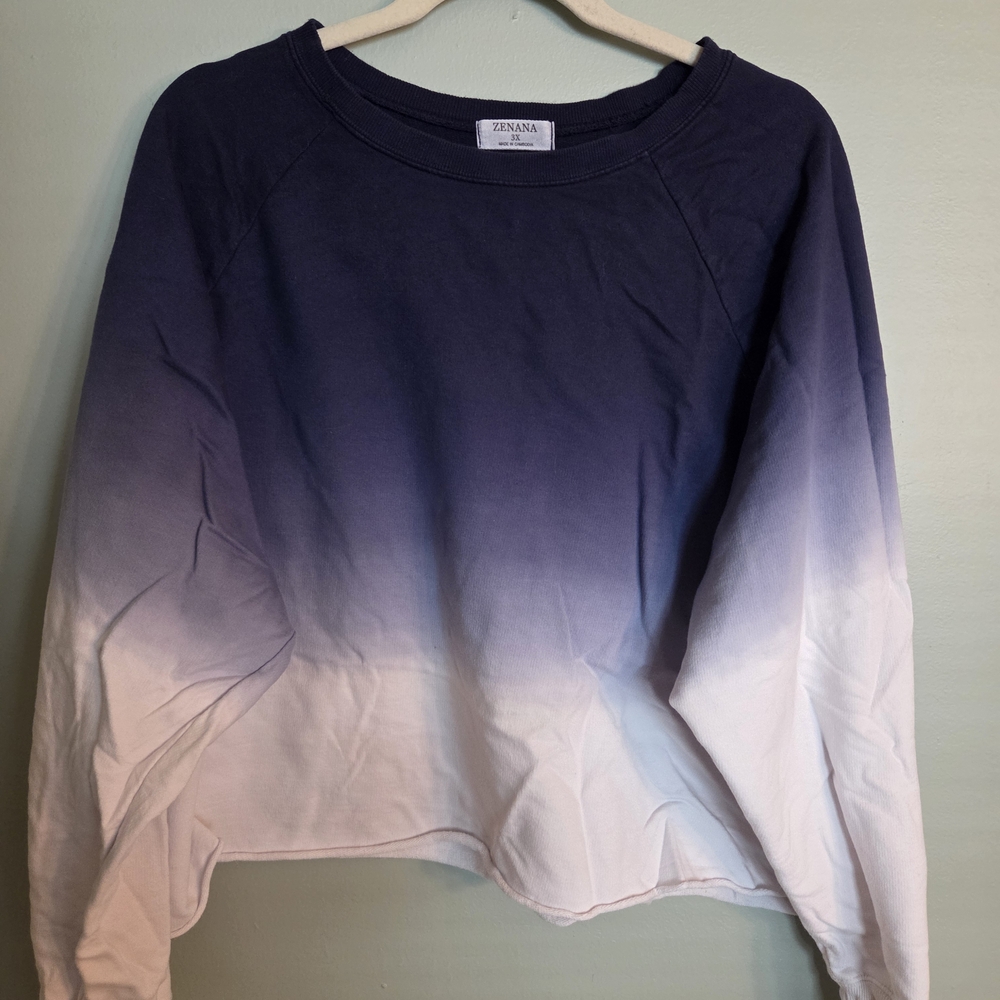 Zenana Outfitters Midnight Navy Crewneck Sweatshirt